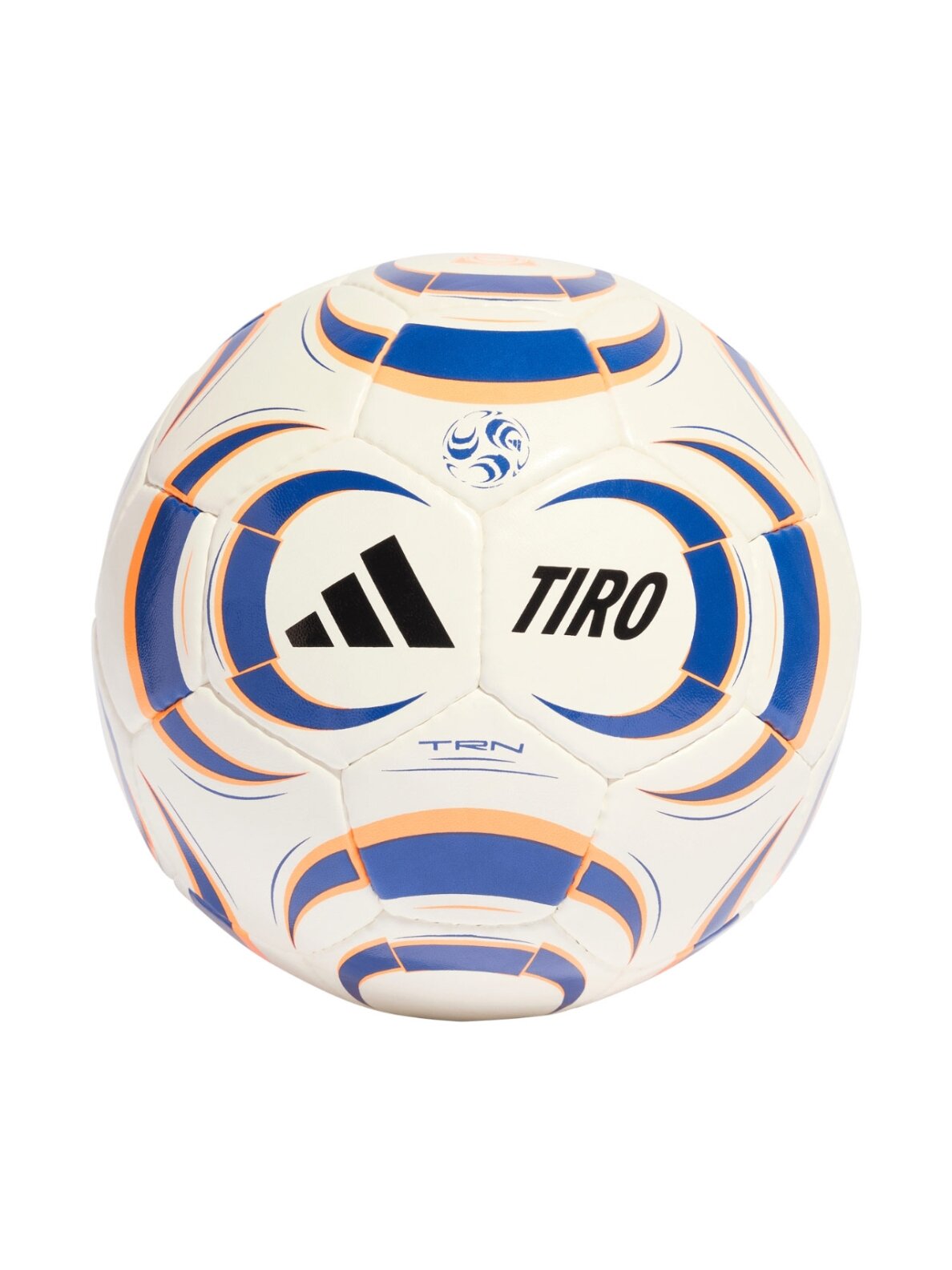 Adidas Tiro Training futbolo kamuolys baltas-mėlynas JW1528 Adidas Tiro Training futbolo kamuolys baltas-mėlynas JW1528