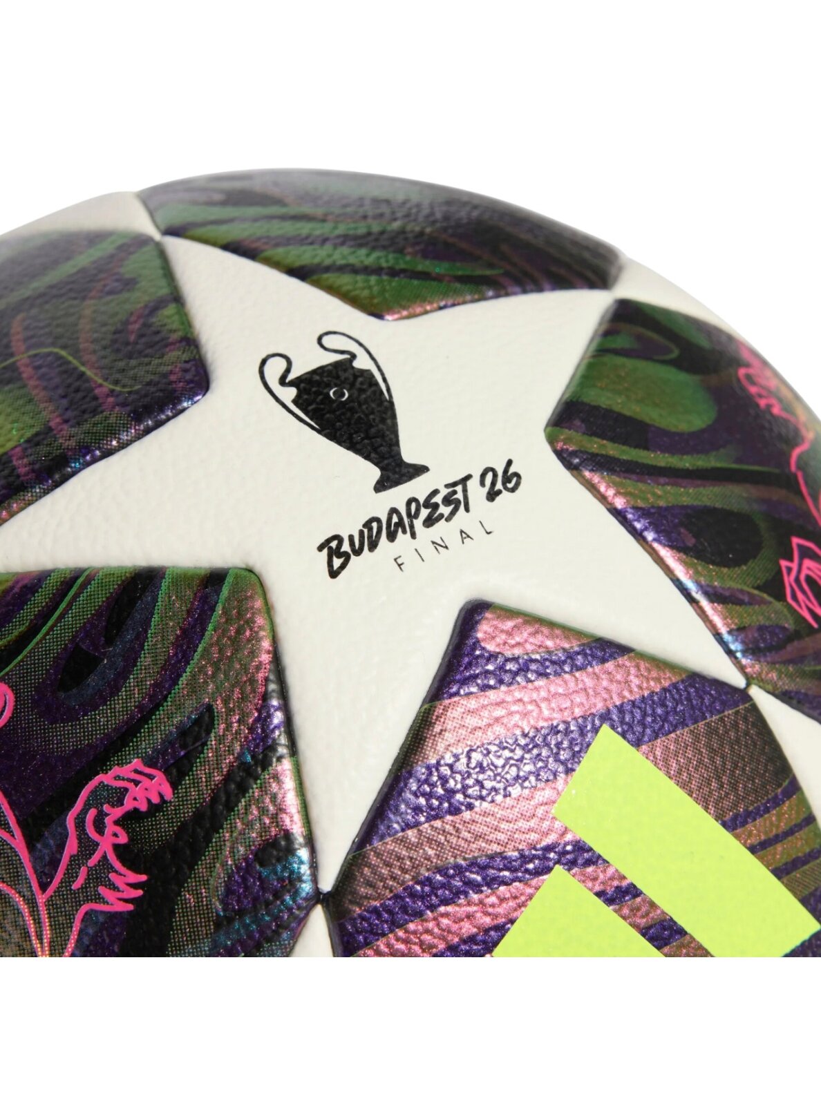 Adidas futbolo kamuolys UCL 25/26 Final Competition baltos/violetinės spalvos JX9096 2