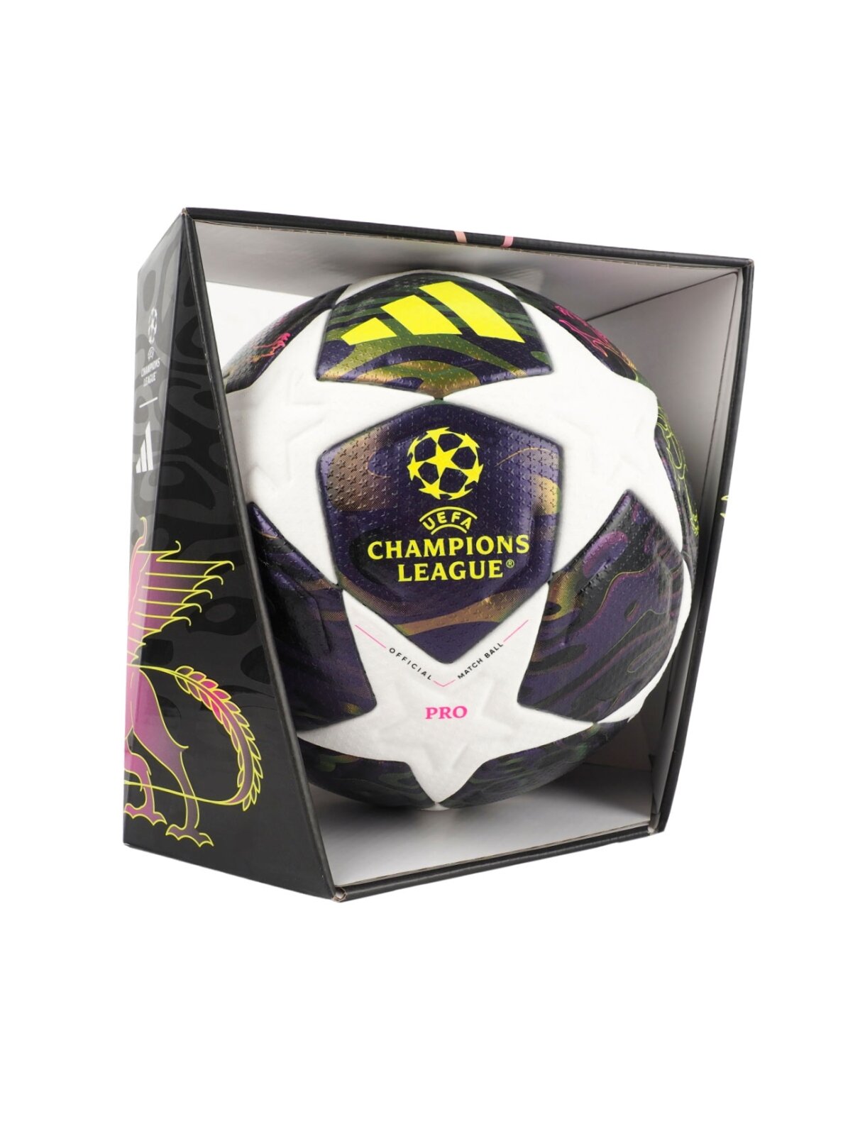 Adidas UCL 25/26 Final Pro futbolo kamuolys violetinis-baltas JX9077 Adidas UCL 25/26 Final Pro futbolo kamuolys violetinis-baltas JX9077