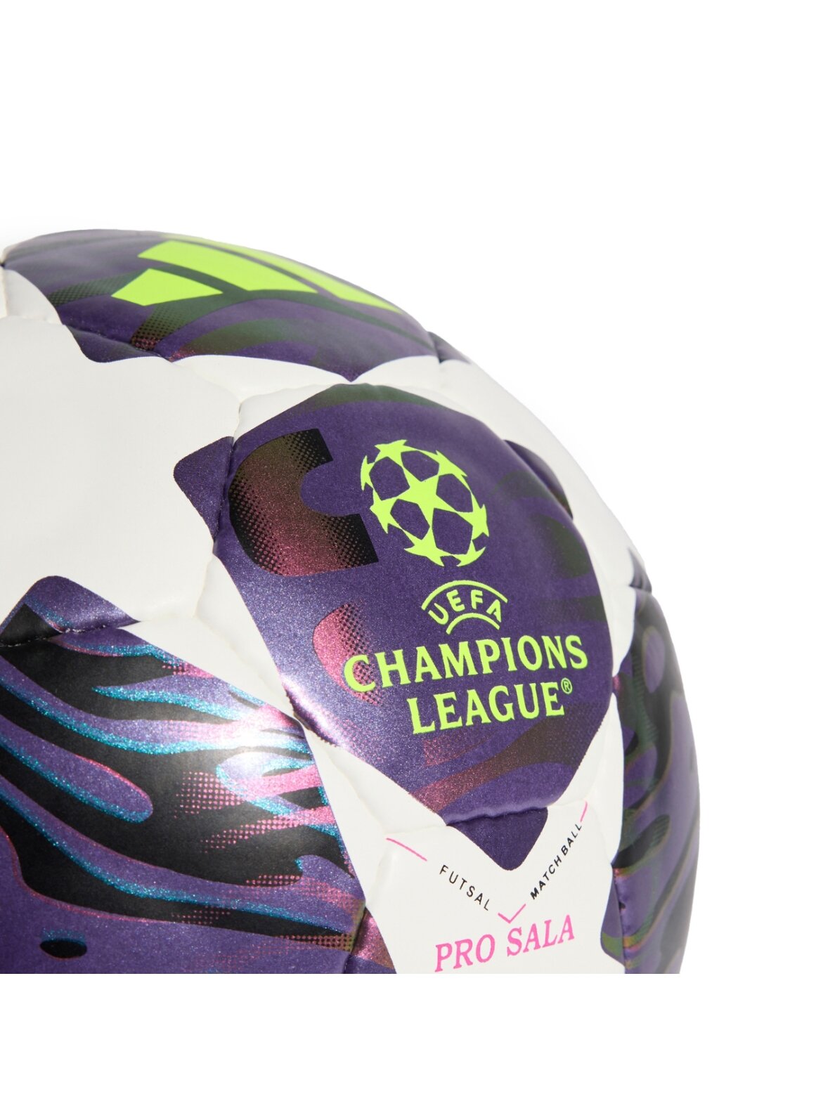 Adidas UCL 25/26 Final Pro Sala futbolo kamuolys violetinės-baltos spalvos JX9102 2