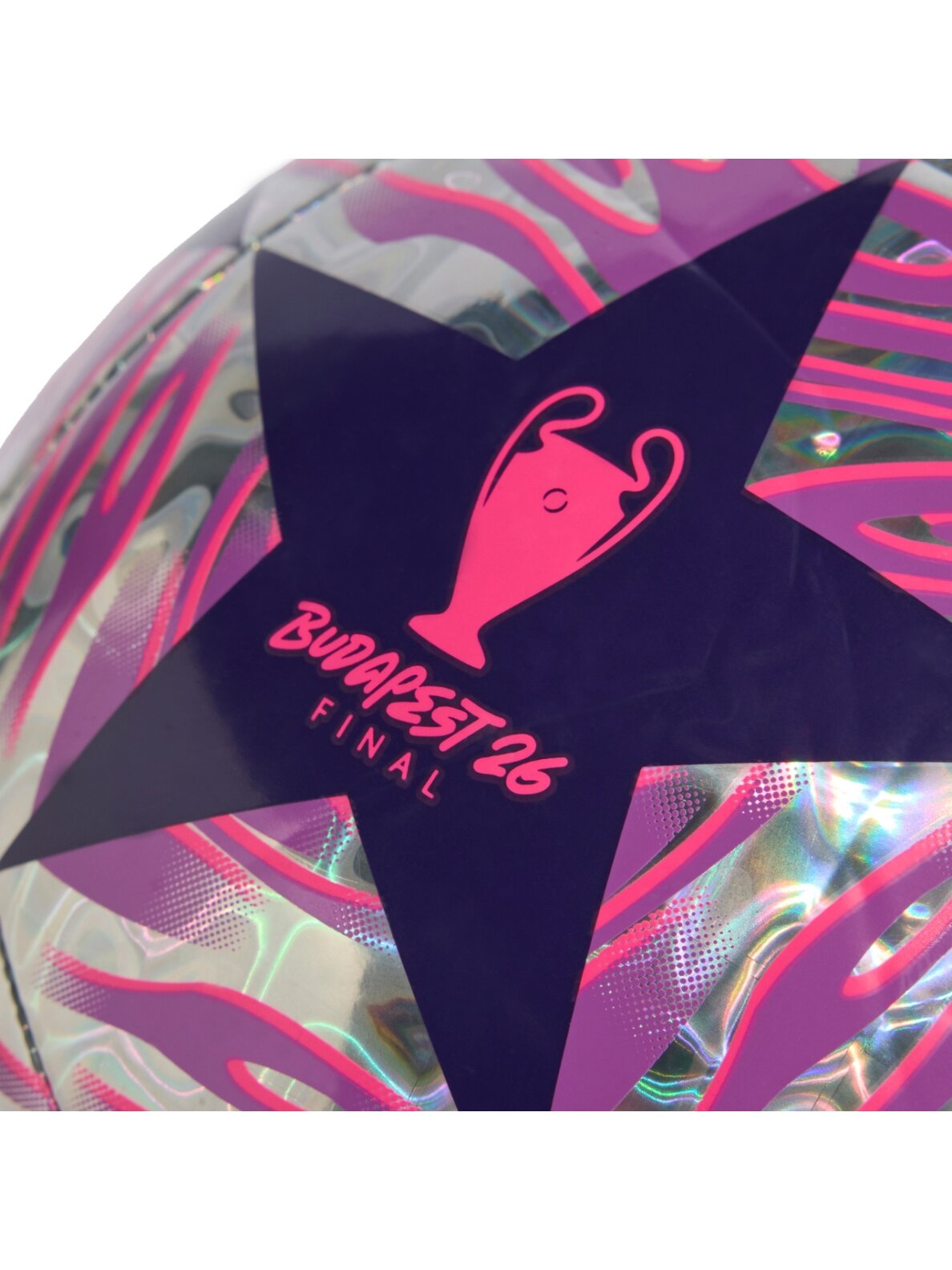 Adidas futbolo kamuolys UCL 25/26 Final Training Foil violetinis JX9104 2