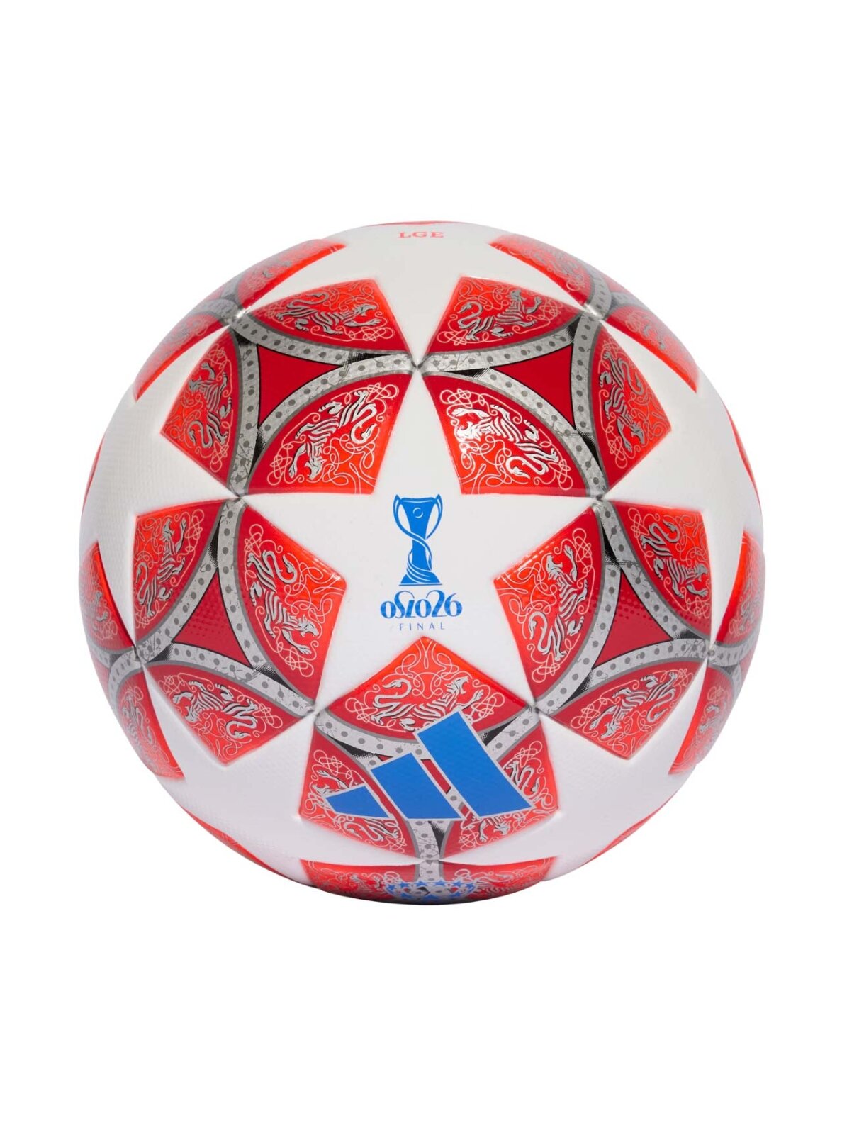 Adidas futbolo kamuolys Womens UCL 25/26 Final League moterims baltas-raudonas JW1326 Adidas futbolo kamuolys Womens UCL 25/26 Final League moterims baltas-raudonas JW1326