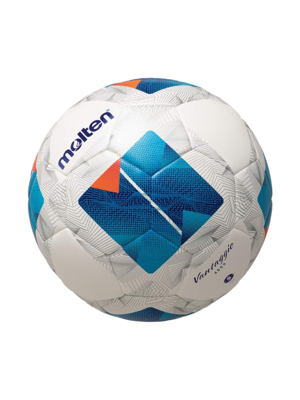 Molten Vantaggio FIFA Quality Pro futbolo kamuolys baltas-mėlynas F5N3555 Molten Vantaggio FIFA Quality Pro futbolo kamuolys baltas-mėlynas F5N3555