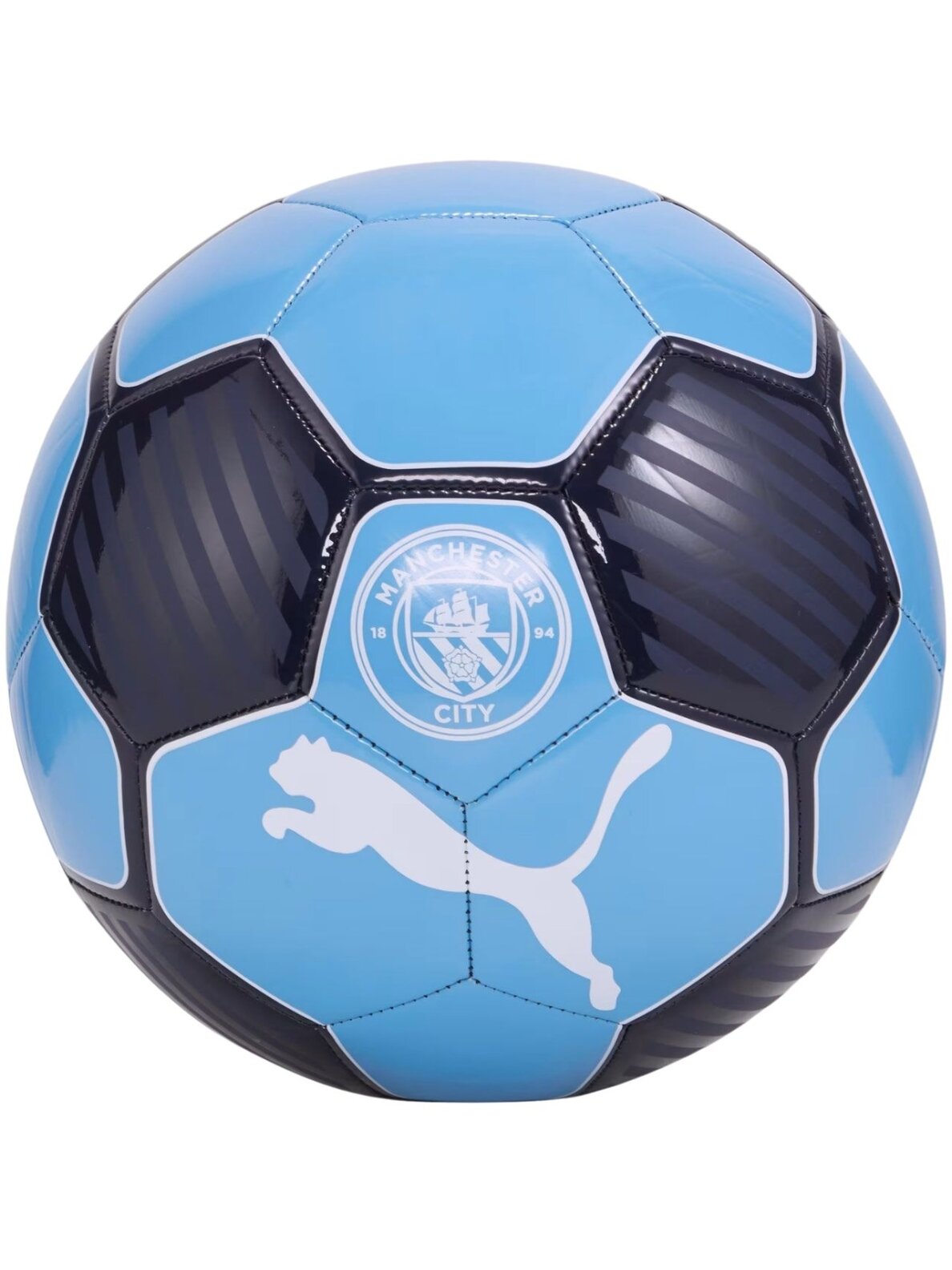 Puma MCFC ESS futbolas mėlynai juodas 84416 03