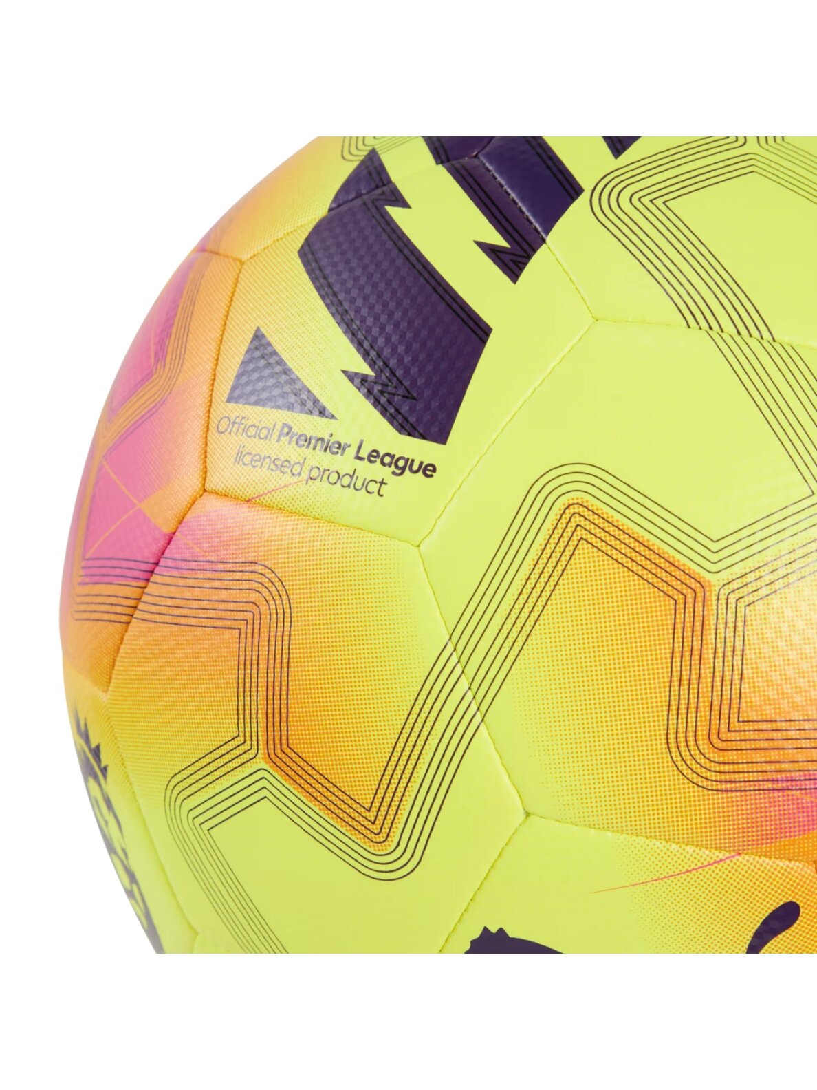 Puma Orbita Cup Premier League Lights futbolo kamuolys geltonos-rožinės spalvos 84715 01 2