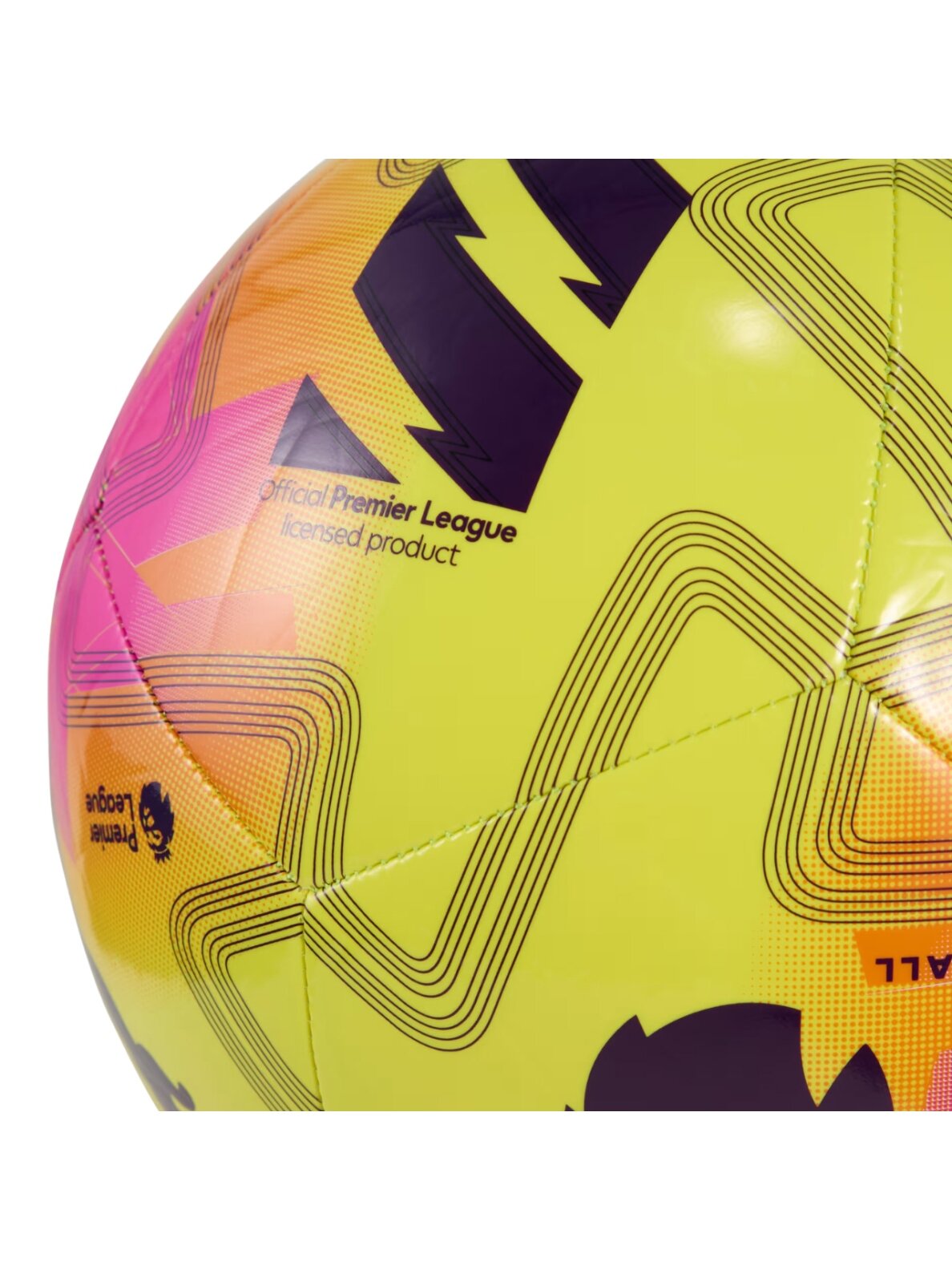 Puma Orbita Play Premier League Lights futbolo kamuolys geltonai rožinis 84718 01 2