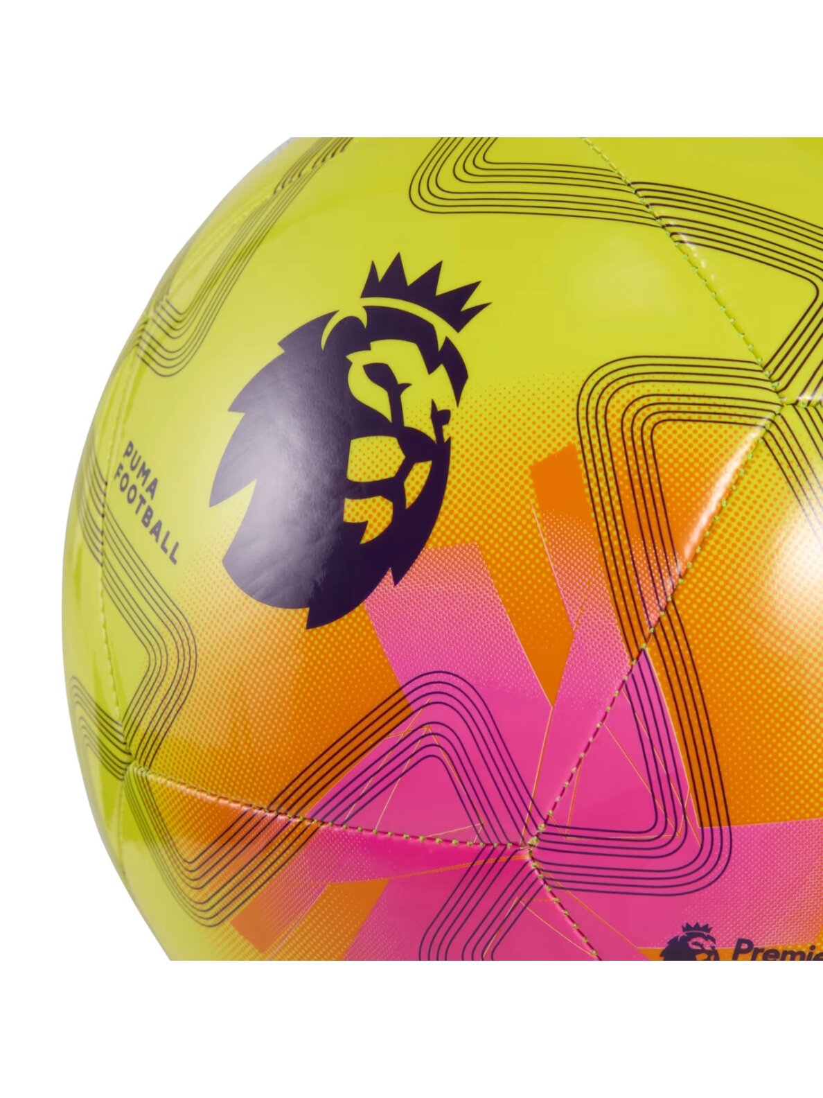 Puma Orbita Play Premier League Lights futbolo kamuolys geltonai rožinis 84718 01 1