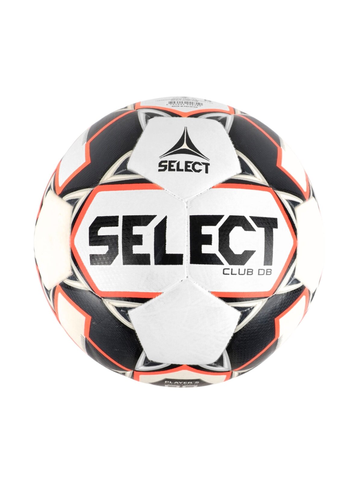 Futbolo kamuolys Select Club DB balto-juodo-oranžinio 18731 Futbolo kamuolys Select Club DB balto-juodo-oranžinio 18731