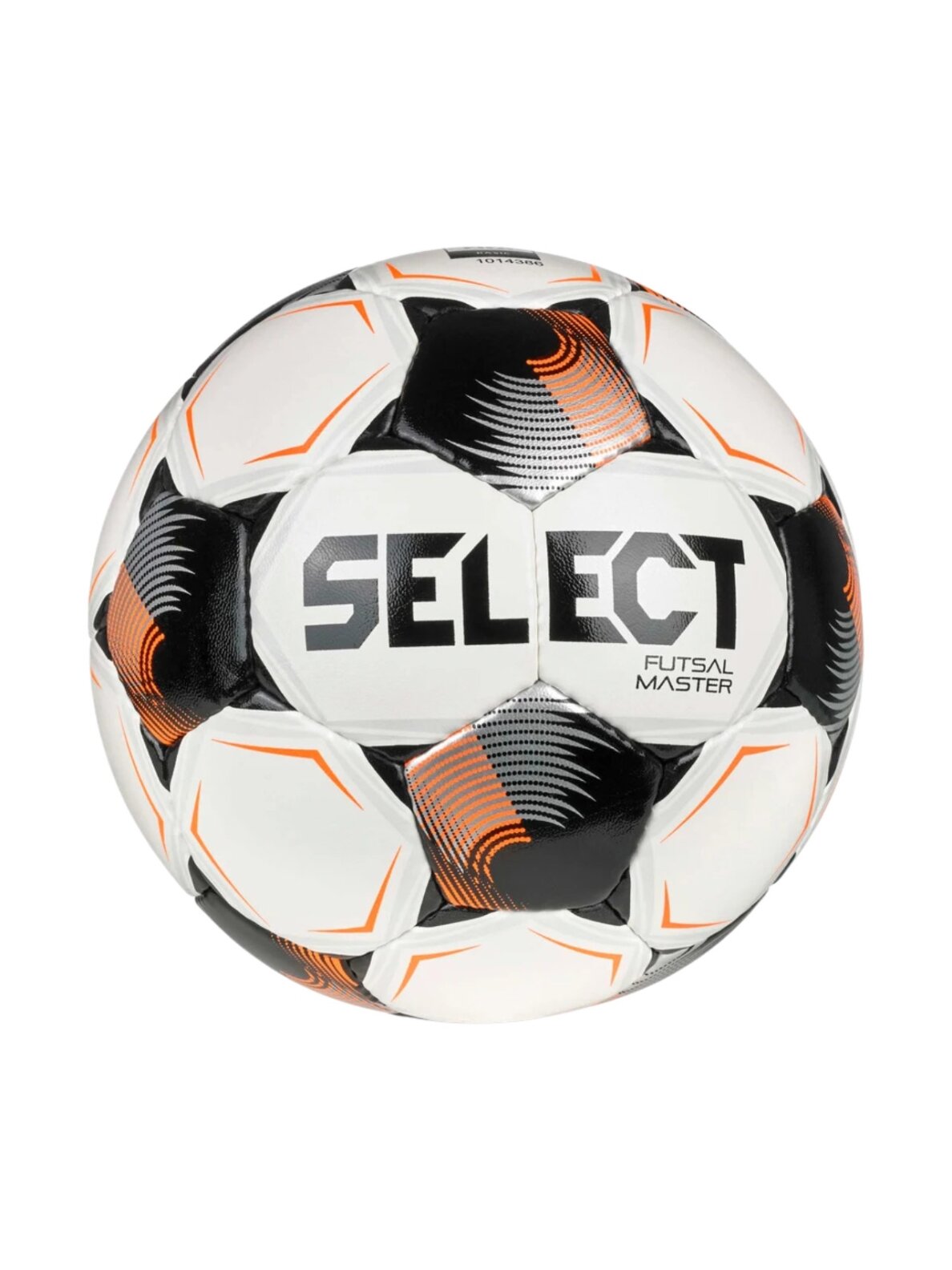 Select salės futbolo kamuolys Futsal Master grain v26 FIFA Basic balta-juoda-oranžinė 1014386/310020