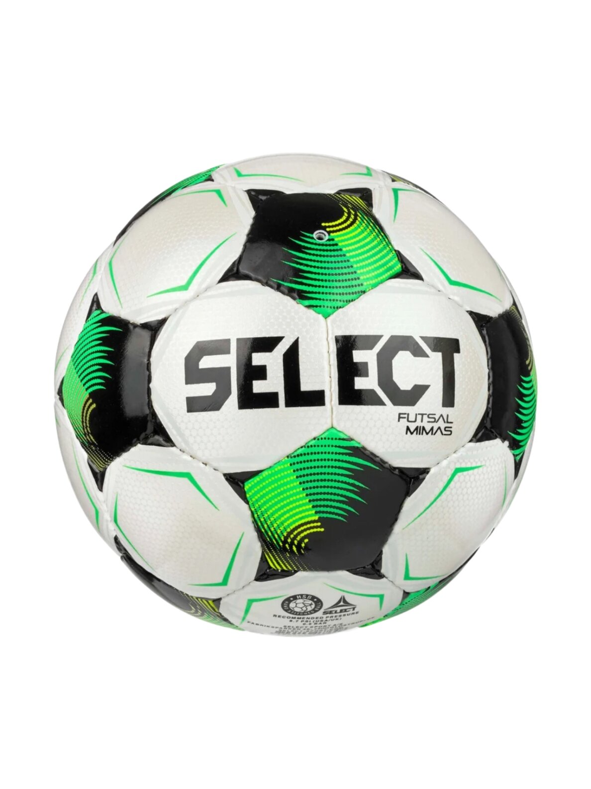 Select salės futbolo kamuolys Futsal Mimas v26 baltai žalias 200954 310022 1