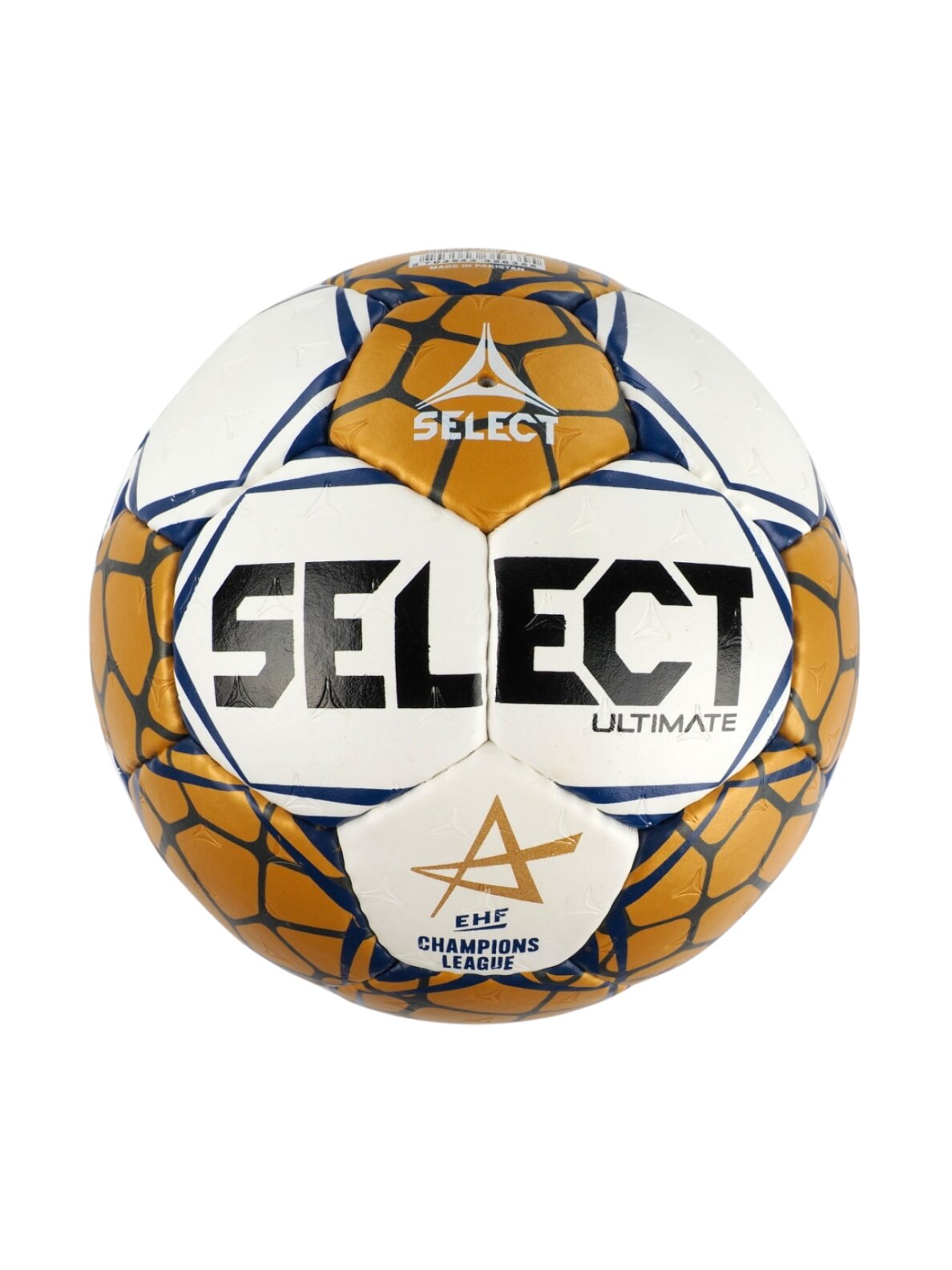 Select rankinio kamuolys Ultimate Champions League Replic 3 2024 vyrams Official EHF balta-auksinė 13194 1