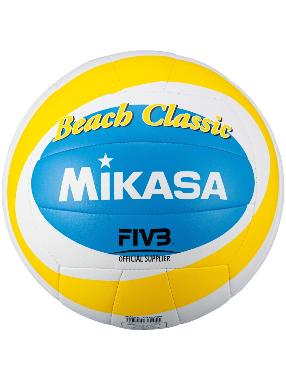 Mikasa Beach Classic paplūdimio tinklinis balta-geltona-mėlyna BV543C-VXB-YSB Mikasa Beach Classic paplūdimio tinklinis balta-geltona-mėlyna BV543C-VXB-YSB