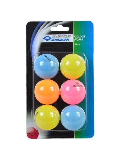 Donic Color stalo teniso kamuoliukai 6 vnt 649015