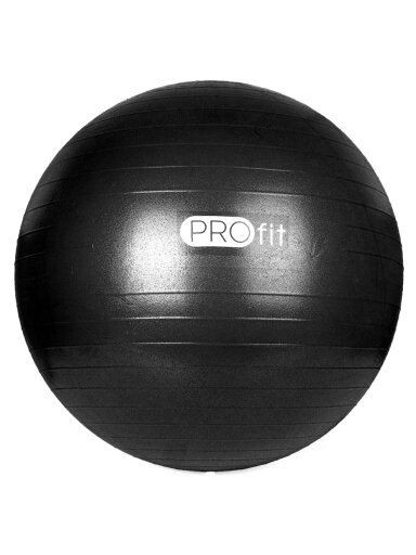 Profit gimnastinis kamuolys 55 cm juodas su pompa DK 2102 Profit gimnastinis kamuolys 55 cm juodas su pompa DK 2102