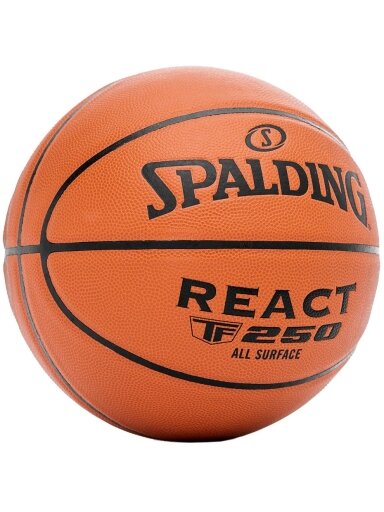 Spalding React TF-250 krepšinis, 5 dydis, rudas 76803Z