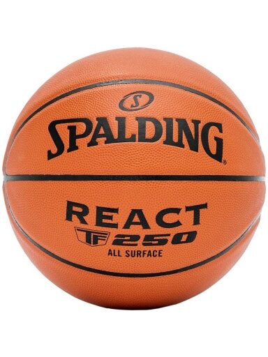 Spalding React TF-250 krepšinis, 6 dydis, rudas 76802Z