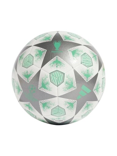 Adidas UCL Club 24/25 Knockout Stages futbolo kamuolys baltas-žalias-pilkas JH1283