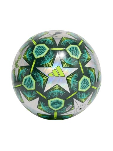 Adidas UCL Training 24/25 Knockout Stages Foil futbolo kamuolys žaliaveikslis JH1280