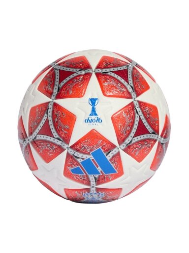 Adidas futbolo kamuolys UCL Womens 25/26 Final Pro moterims raudonas-baltas JW1325