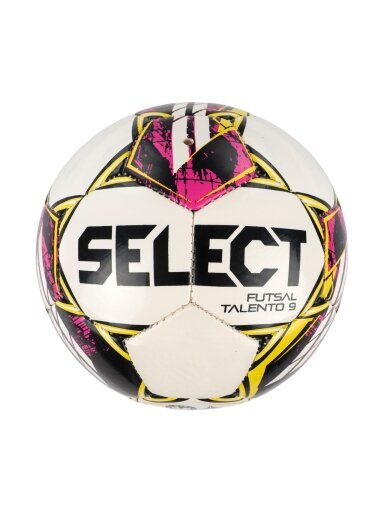 Select Futsal Talento 9 MINI salės futbolo kamuolys, II kokybės, baltas-raudonas-juodas, 19258/370021