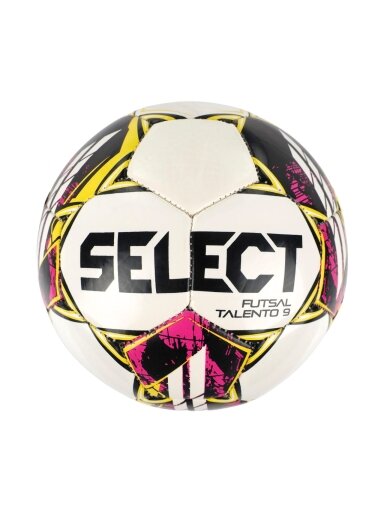 Select Futsal Talento 9 MINI salės futbolo kamuolys, II kokybės, baltas-raudonas-juodas, 19258/370021