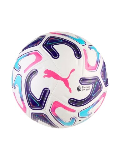 Puma futbolo kamuolys Stellar Cup PL Reactivity, baltas-violetinis-rožinis, 85113 01