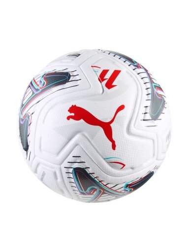 Puma Stellar Nitro Ultimate LaLiga futbolo kamuolys, baltas-raudonas-juodas 85078 01