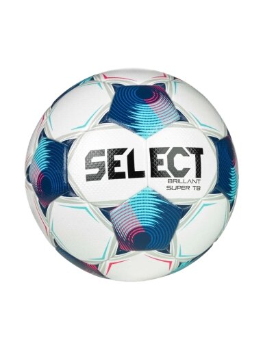 Select futbolo kamuolys Brillant Super FIFA Quality Pro v25, baltas-mėlynas, 1018437 100033