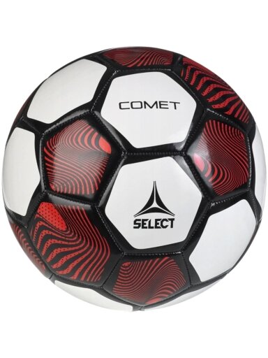 Select Comet v24 futbolo kamuolys, baltas-juodas-raudonas, 18532