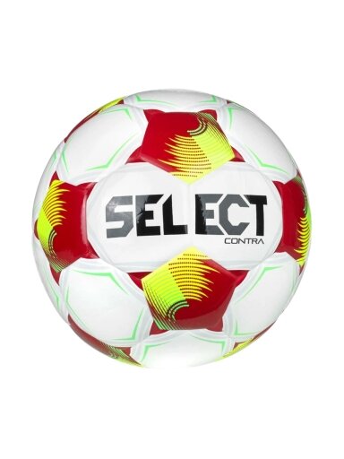 Select futbolo kamuolys FB Contra v26 FIFA Basic, baltas-raudonas-geltonas, 120085