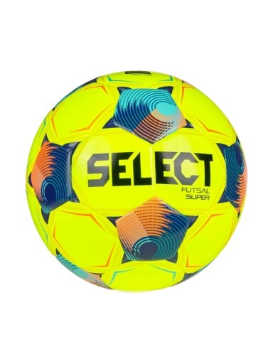 Select salės futbolo kamuolys FB Futsal Super v26 FIFA Quality Pro, geltonas-mėlynas, 1021350 300006