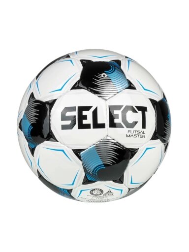 Select salės futbolo kamuolys Futsal Master FIFA Basic, baltas-juodas-mėlynas, 200953 310019