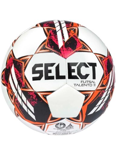 Pasirinkite Futsal Talento 11 futbolą, baltą ir oranžinį 18540