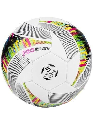 Spokey Prodigy futbolas, baltas ir spalvingas, 925384