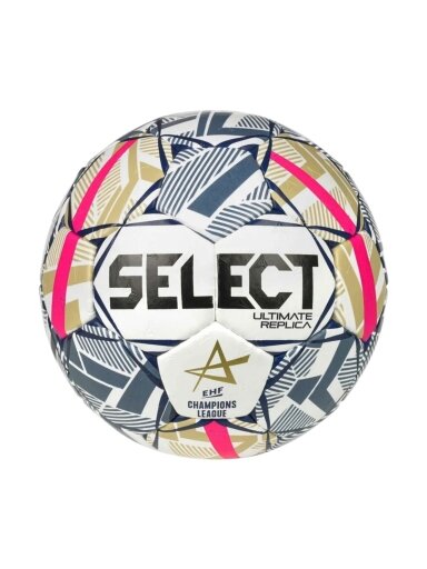 Select rankinio kamuolys Replica EHF Champions League v26 baltas-pilkas 220045