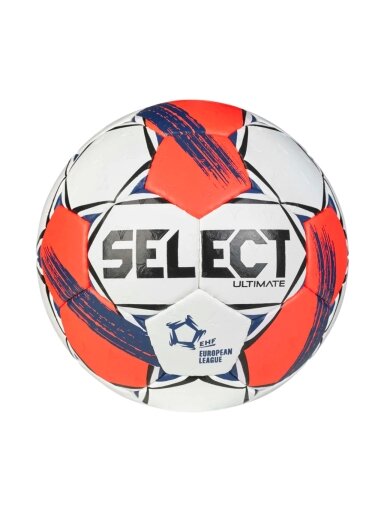 Select rankinio kamuolys Ultimate European League 3 v25 EHF baltos-oranžinės-tamsiai mėlynos spalvos 13520