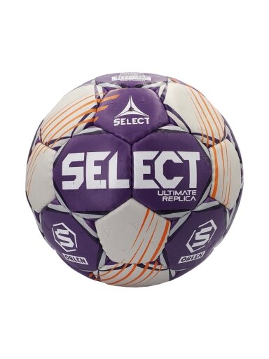 Select Ultimate Orlen Superliga 1 EHF Replica rankinio kamuolys violetinė-pilka 13473