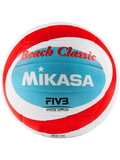 Mikasa Beach Classic paplūdimio tinklinis balta-raudona-mėlyna BV543C-VXB-RSB