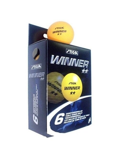 Piłeczki do ping ponga Stiga Winner ** żółta 6szt