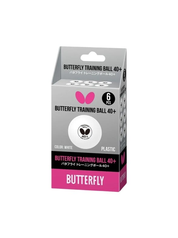 Stalo teniso kamuoliukai Butterfly 6 vnt. balti Stalo teniso kamuoliukai Butterfly 6 vnt. balti