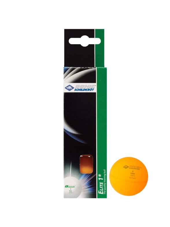 Donic Elite stalo teniso kamuoliukai, oranžiniai, 3 vnt. 608318 Donic Elite stalo teniso kamuoliukai, oranžiniai, 3 vnt. 608318