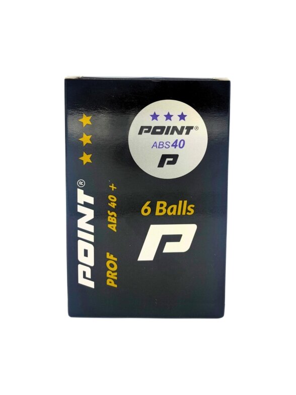 Point Prof ABS40 stalo teniso kamuoliukai *** 6 vnt. baltas
