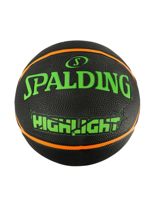 Spalding Highlight krepšinio kamuolys juodas-žalias-oranžinis 84354Z Spalding Highlight krepšinio kamuolys juodas-žalias-oranžinis 84354Z