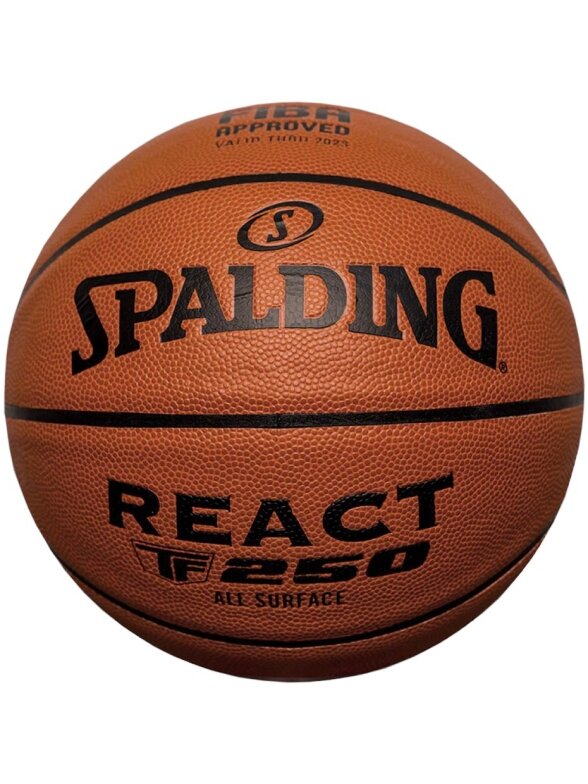 Spalding React TF-250 Logo Fiba 76967Z krepšinis Spalding React TF-250 Logo Fiba 76967Z krepšinis