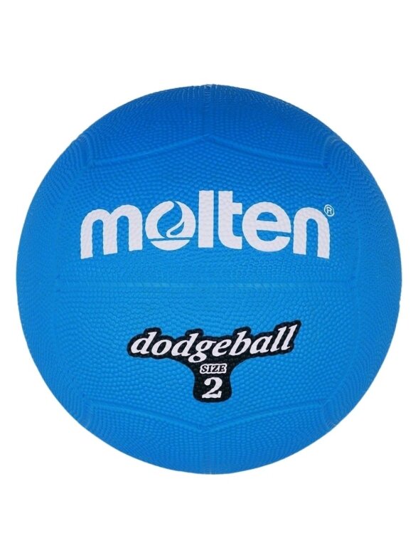 Molten Dodgeball DB2-B guminis kamuoliukas, 2 dydis, mėlynas Molten Dodgeball DB2-B guminis kamuoliukas, 2 dydis, mėlynas