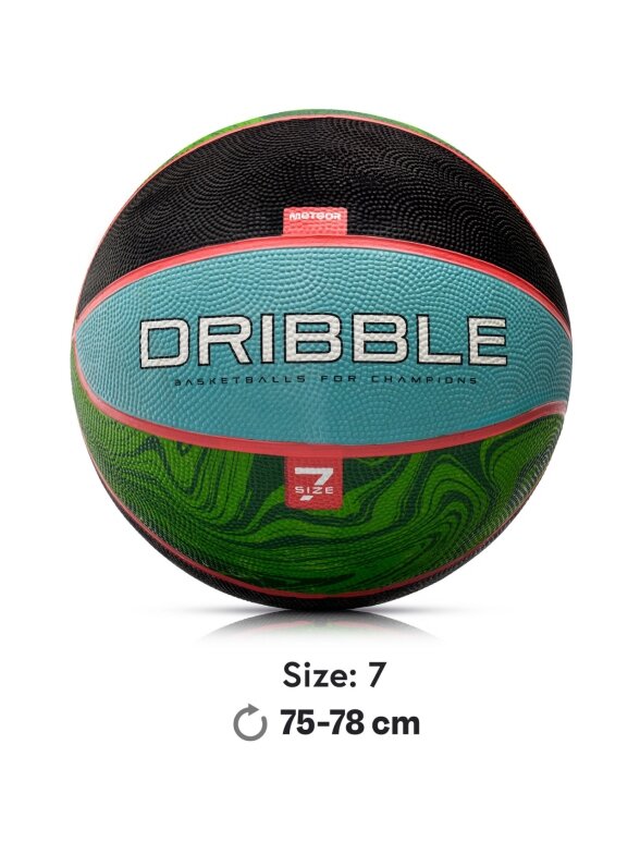 Meteor Dribble krepšinio kamuolys mėlynas-žalias-juodas 07093 2