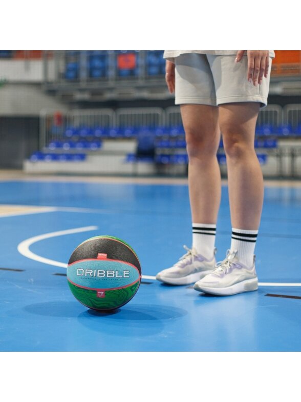 Meteor Dribble krepšinio kamuolys mėlynas-žalias-juodas 07093 4