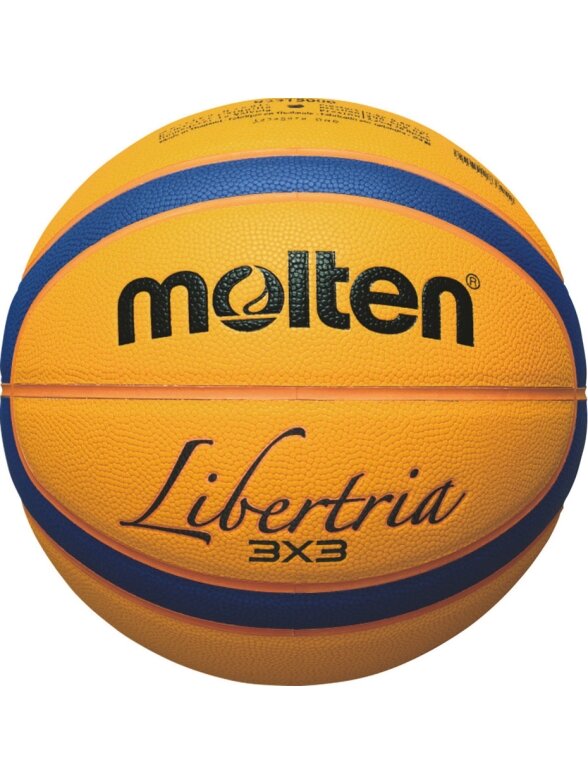Lydytas geltonas B33T5000 FIBA lauko 3x3 krepšinis Lydytas geltonas B33T5000 FIBA lauko 3x3 krepšinis