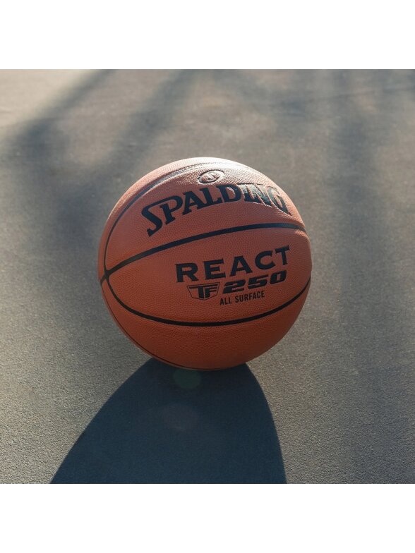 Spalding React TF-250 krepšinis, 6 dydis, rudas 76802Z 5