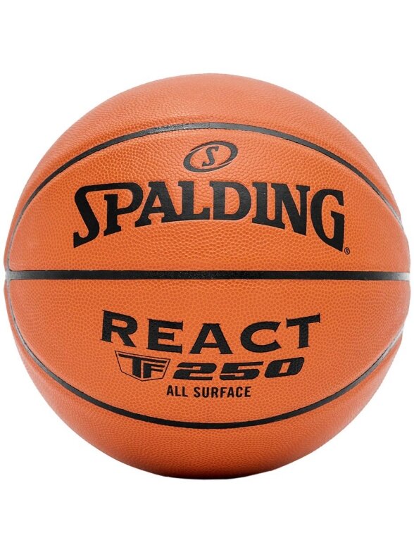 Spalding React TF-250 krepšinis, 7 dydis, rudas 76801Z Spalding React TF-250 krepšinis, 7 dydis, rudas 76801Z